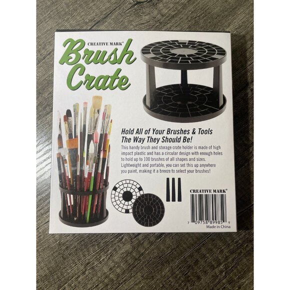 Brush Crate Multi Bin Organizer Paint Artist Holder Pen Pencil 49 openings - Picture 2 of 7
